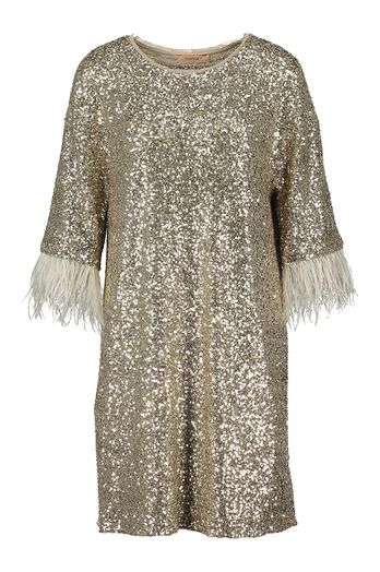 Goud kleed met glitter pailletten Twinset