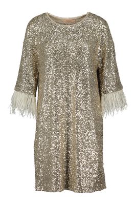 Goud kleed met glitter pailletten Twinset