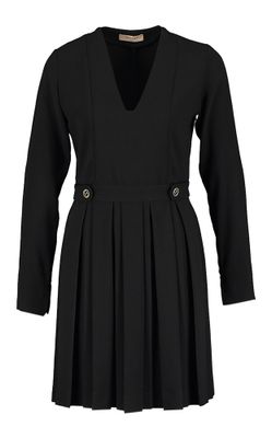 Zwarte jurk met plooirok Twinset