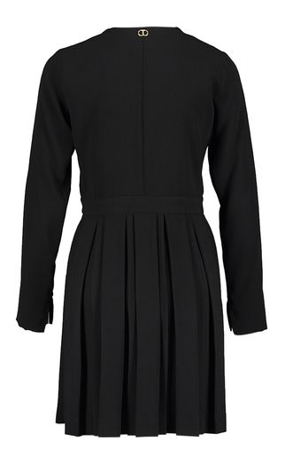 Zwarte jurk met plooirok Twinset