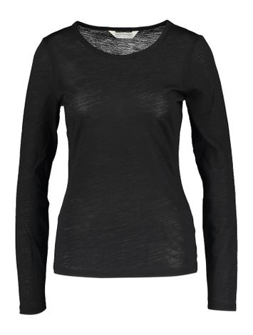 Zwarte doorzichtige t-shirt met lange mouwen Nesmina Top MSCH Copenhagen