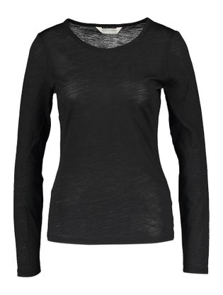 MSCH Copenhagen Zwarte doorzichtige t-shirt met lange mouwen Nesmina Top