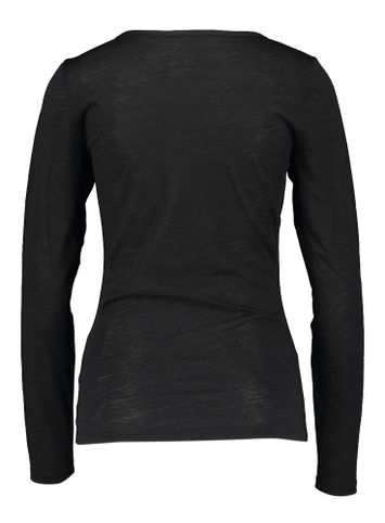 Zwarte doorzichtige t-shirt met lange mouwen Nesmina Top MSCH Copenhagen