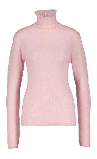 Lichtroze wollen pull met rolkraag Lyric MSCH Copenhagen