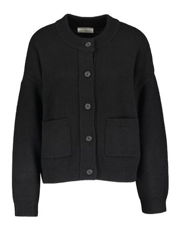 Zwarte oversized wollen gilet Carina Cardigan Msch Copenhagen