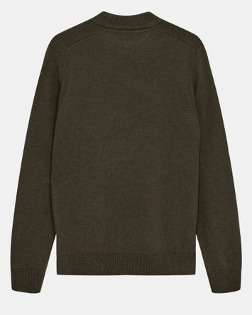 Groene wollen pull met ronde hals Anerkjendt