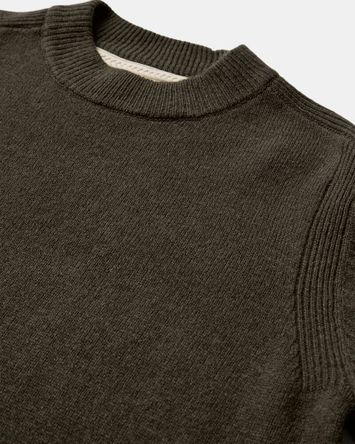 Groene wollen pull met ronde hals Anerkjendt