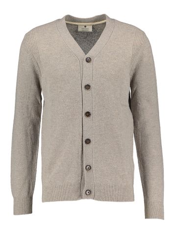 Greige wollen gilet met knopen Anerkjendt