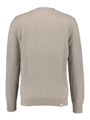 Greige wollen gilet met knopen Anerkjendt