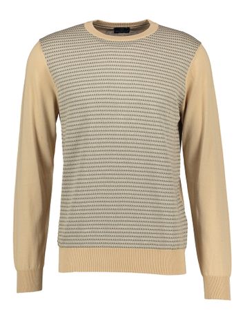 Beige trui met motief voorraan Altobello
