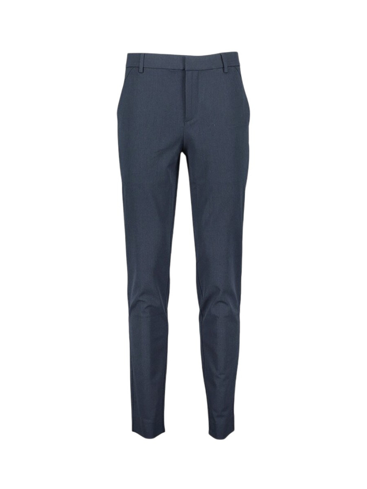 Donkerblauwe geklede slim fit broek Josh Plain