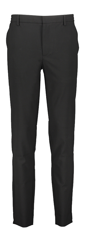 Zwarte comfortabele slim fit broek Theo Plain
