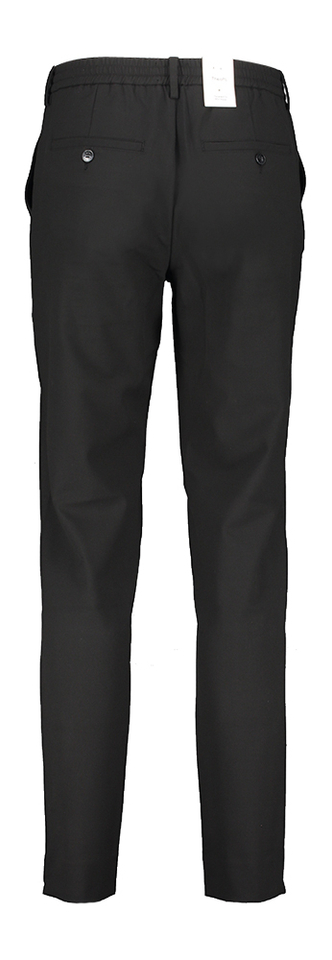 Zwarte comfortabele slim fit broek Theo Plain