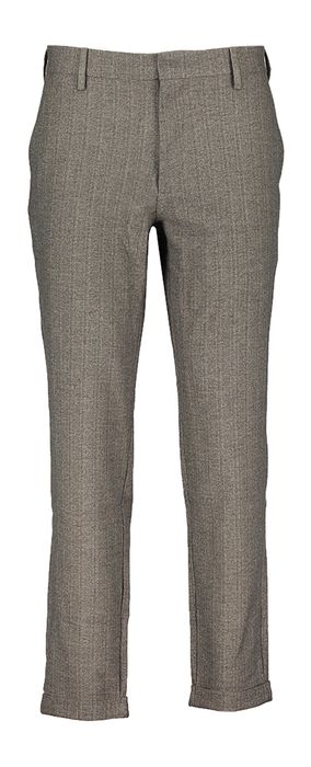Taupe kleurige soepelvallende chino Albert Plain