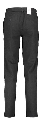 Donkergrijze slim fit broek Theo Plain
