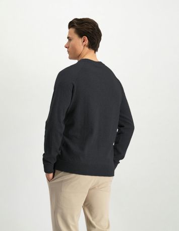 Donkerblauwe pull met ronde hals Pelle Saint Steve