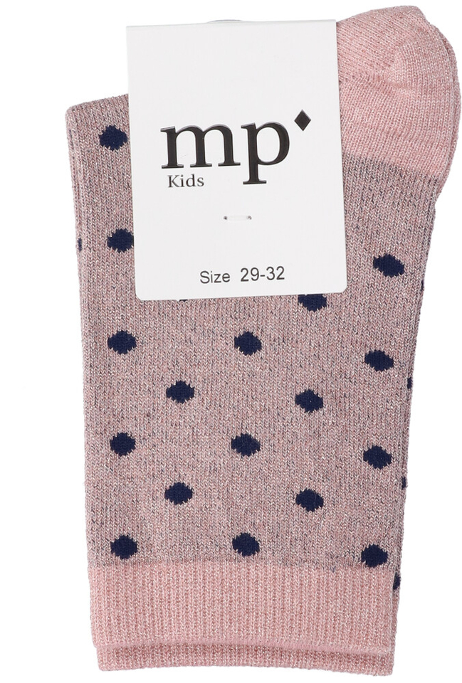 Roze glittersokken met donkere bollen MP Denmark