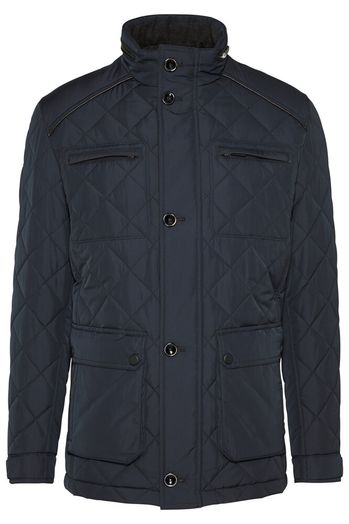 Donkerblauwe jas met rits Bugatti