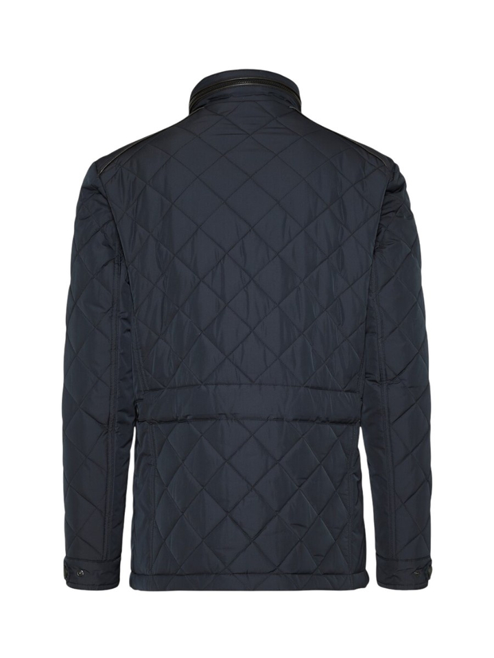 Donkerblauwe jas met rits Bugatti