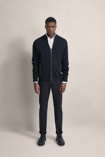 Donkerblawe gilet met zakken Bugatti
