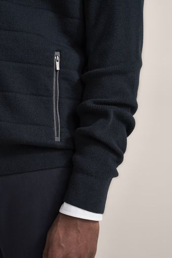 Donkerblawe gilet met zakken Bugatti