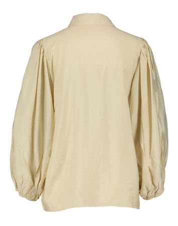 Ecru kleurige bloes met pofmouw Soaked