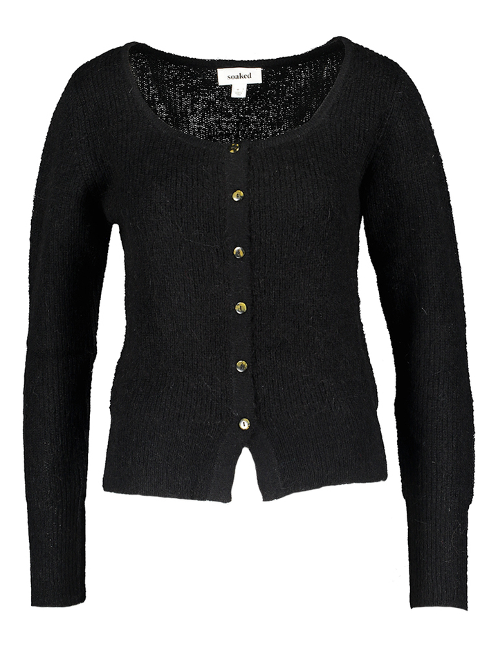 Zwarte cardigan met knopen Soaked In Luxury 