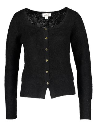 Soaked In Luxury Zwarte cardigan met knopen