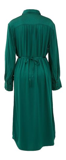 Groene jurk in satijn look Soaked