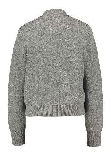 Grijze wollen gilet met knopen Zenggi