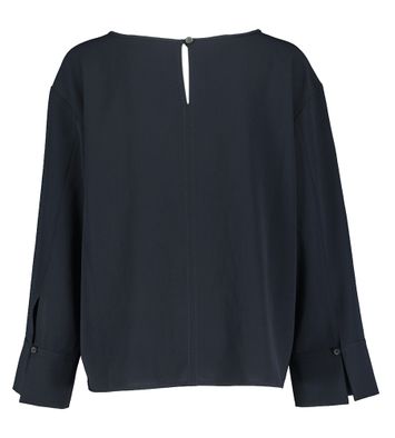 Midnight blauwe wijdvallende bloes Zenggi