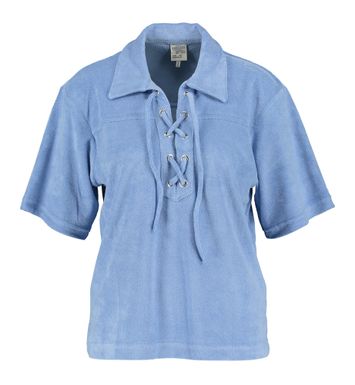 Blauwe V-hals T-shirt Jana Baum Und Pferdgarten 