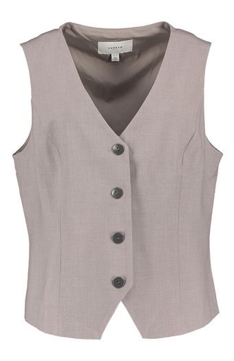 Grijsbruine gilet met knopen Vitani Evoked