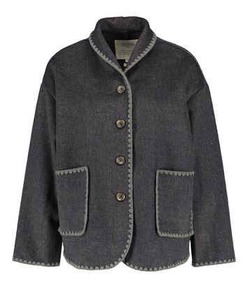 Bruine oversized vest met opgestikte zakken Pauli Yerse
