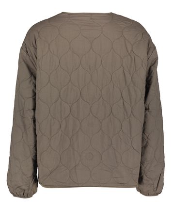 Groenkleurige reversibel jas met kaki groene details Andy Yerse