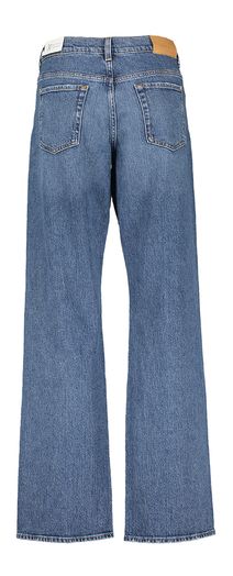 Blauwe jeansbroek hoge taille  straight model For All Mankind