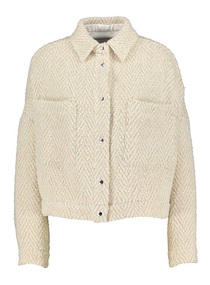 Beige gebreide oversized indoor vest Serza Iro 