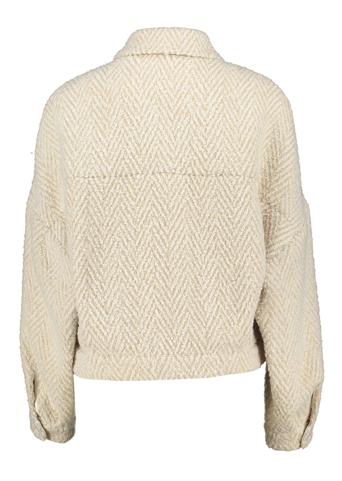 Beige gebreide oversized indoor vest Serza Iro 