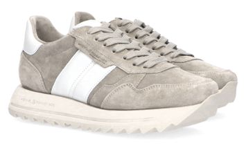 Lichtgrijze sneakers met witte details Kennel + Schmenger