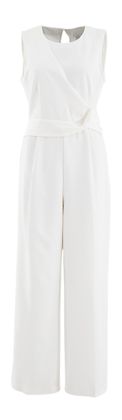 Vila Witte jumpsuit met detail aan de buik