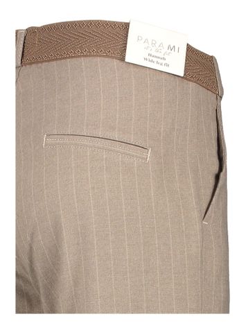 Taupe kleuerige gestreepte broek Hanna City Para Mi