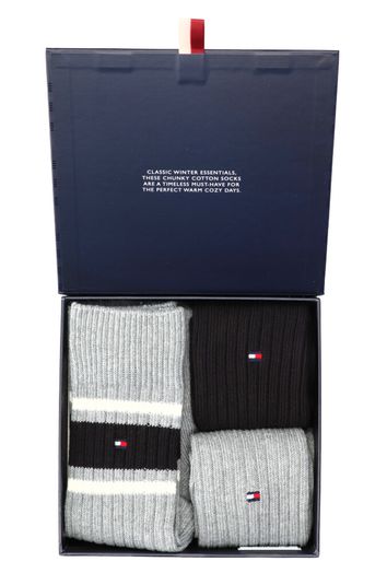 Giftbox met drie paar verschillende kousen Tommy Hilfiger