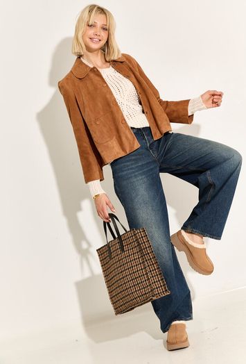 Donkerblauwe loose fit jeans Bethany Haikure