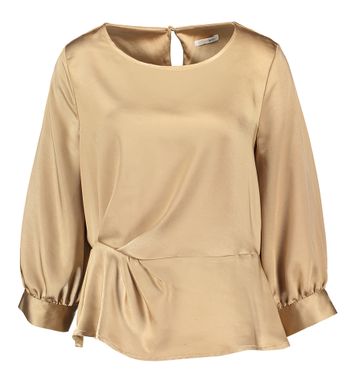 Goud kleurige bloes met detail vooraan Casal Atmos