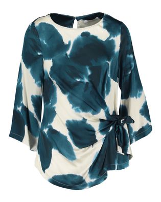 Atmos Bloes in satijnlook met bloemenprint en lint in de taille Feride