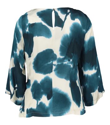 Bloes in satijnlook met bloemenprint en lint in de taille Feride Atmos