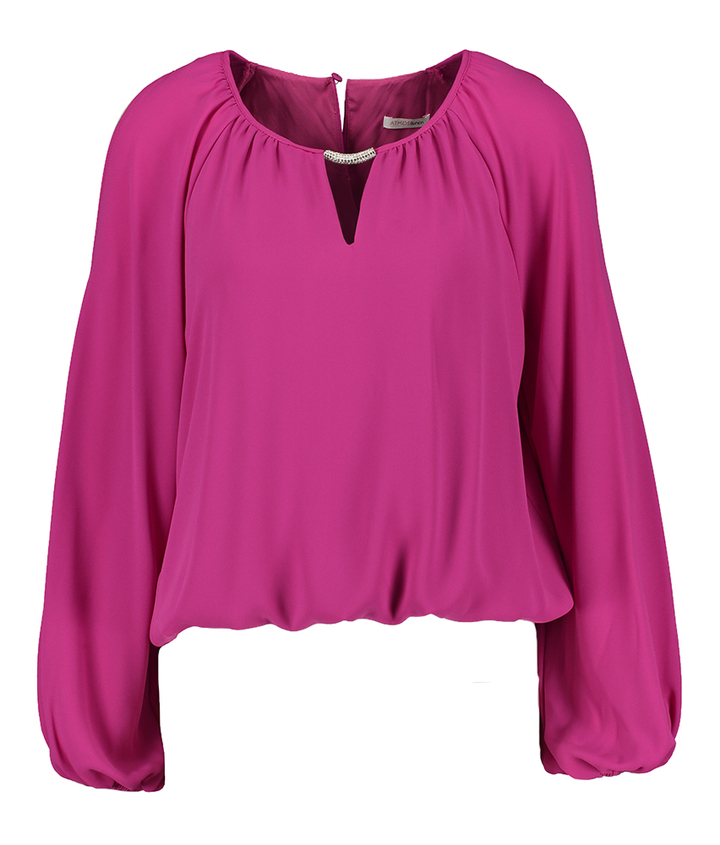 Fushia bloes met open schouder en glitterdetail ana de hals Menfi Atmos