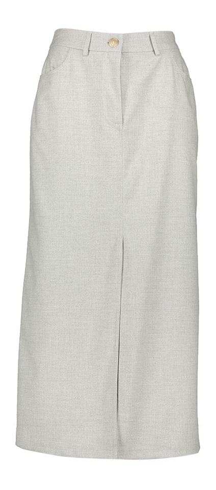 Licht grijze rok met splitHester Atmos