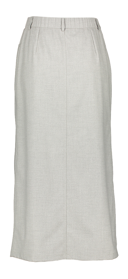 Licht grijze rok met splitHester Atmos