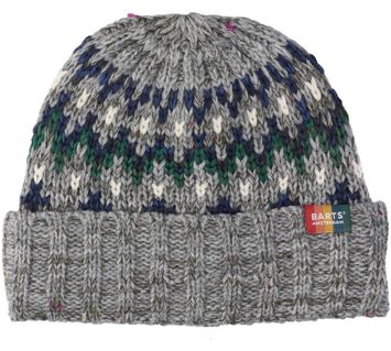 Donkergrijze muts met multicolor patroon Barts